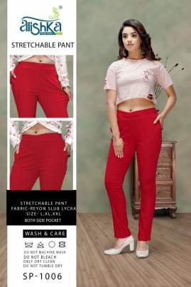 Alishka Stretchable Pant Pant Wholesale Catalog