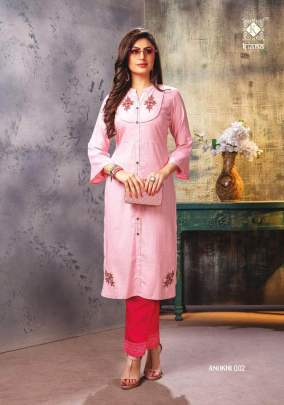 Anokhi  Embroidery Work Kurtis With Pants Catalogue