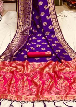 BEAUTIFUL SOFT BANARASI SILK SAREE WITH BEAUTIFUL  WEAVING