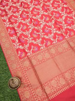 BEAUTIFUL SOFT SILK SAREE IN IMPERIAL RED COLOR
