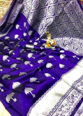 BEAUTIFUL UMBRELLA SOFT SILK SAREE IN VIOLET COLOR 