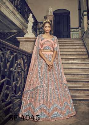 BRIDES VOL  1 Wedding Wear Lehengha Choli In Peach Color By SHUBHKALA