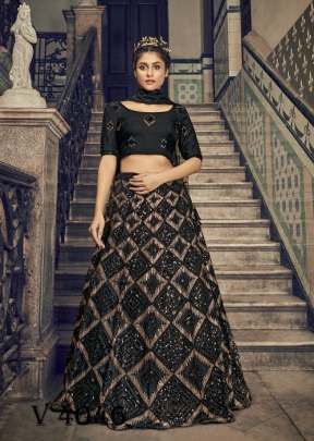 BRIDES VOL  1 Wedding Wear Lehengha Choli In Black Color By SHUBHKALA