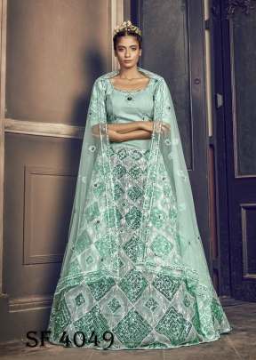 BRIDES VOL  1 Wedding Wear Lehengha Choli In Turquoise Blue Color By SHUBHKALA