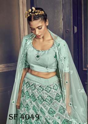 BRIDES VOL  1 Wedding Wear Lehengha Choli In Turquoise Blue Color By SHUBHKALA