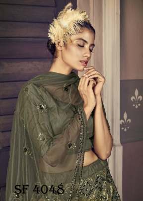 BRIDES VOL  1 Wedding Wear Lehengha Choli In Olive Green Color By SHUBHKALA