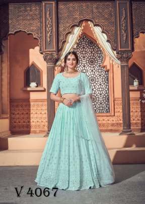 BRIDESMAID VOL 12 Bridal Look Lehengha Choli In Sky Color By SHUBHKALA