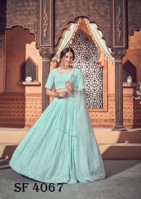 BRIDESMAID VOL 12 Bridal Look Lehengha Choli In Sky Color By SHUBHKALA