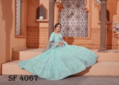 BRIDESMAID VOL 12 Bridal Look Lehengha Choli In Sky Color By SHUBHKALA
