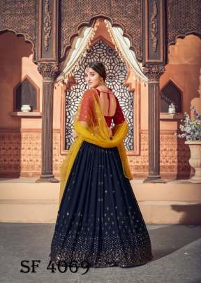 BRIDESMAID VOL 12 Bridal Look Lehengha Choli In Navy Blue Color By SHUBHKALA