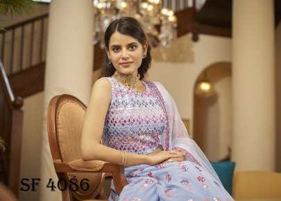 BRIDESMAID VOL 15 Bridal Look Lehengha Choli In Sky Blue Color By SHUBHKALA