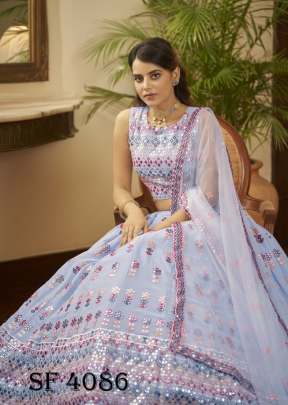BRIDESMAID VOL 15 Bridal Look Lehengha Choli In Sky Blue Color By SHUBHKALA