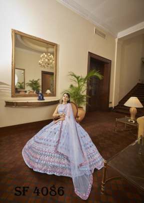 BRIDESMAID VOL 15 Bridal Look Lehengha Choli In Sky Blue Color By SHUBHKALA