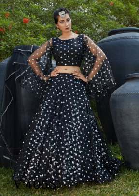 BRIDESMAID VOL 9 Wedding Wear Lehengha Choli In Black Color By SHUBHKALA