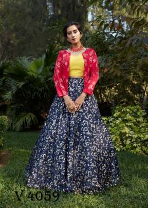 BRIDESMAID VOL 9 Wedding Wear Lehengha Choli In Navy Blue Color By SHUBHKALA