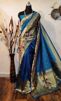 Banarasi Handloom Weaving Silk Saree With Rich Elegant Zari 
