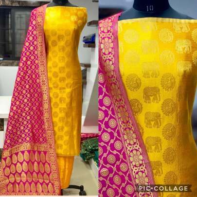 Banarasi Jacqurd Naylon With  Zari  Work  Butti 