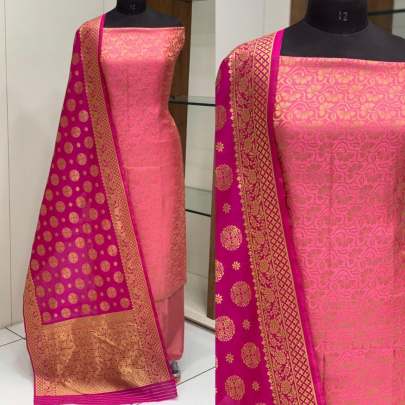 Banarasi Jacqurd Nylon With Thread And Zari Work Butti