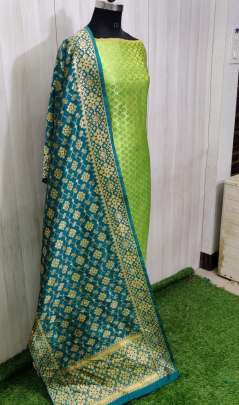 Banarasi Jacqurd Nylon With Thread And Zari Work Butti