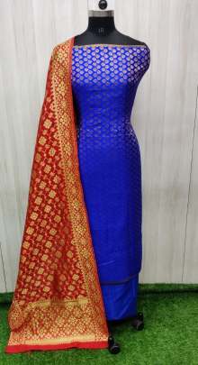 Banarasi Jacqurd Nylon With Thread And Zari Work Butti