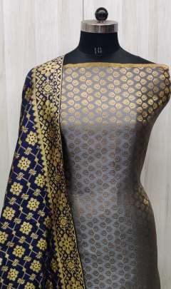 Banarasi Jacqurd Nylon With Thread And Zari Work Butti