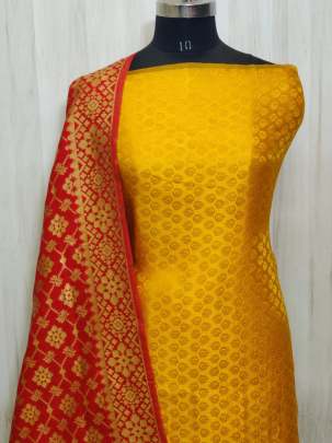 Banarasi Jacqurd Nylon With Thread And Zari Work Butti