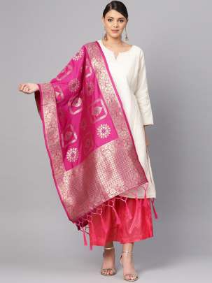 Banarasi Silk Dupatta With Zari Work