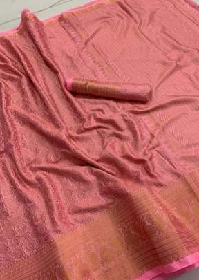 Banarasi Soft Silk With Gold Jari Light Pink Color saree