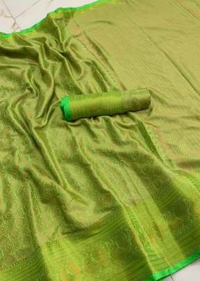 Banarasi Soft Silk With Gold Jari Perrot Color saree