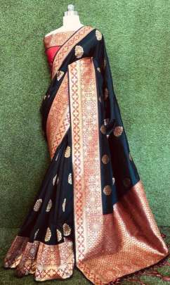 Banarasi silk meenkari weaving saree 