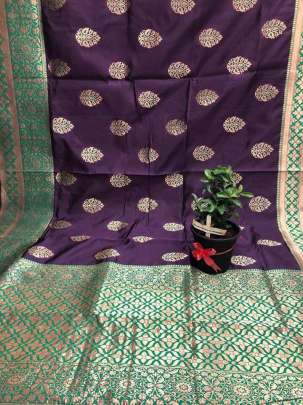Banarasi silk meenkari weaving saree