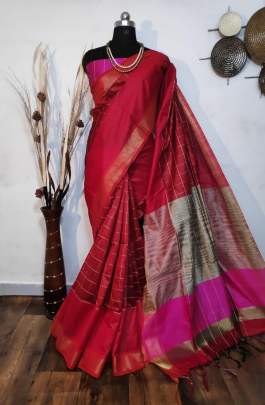 Banglori Raw Silk Red