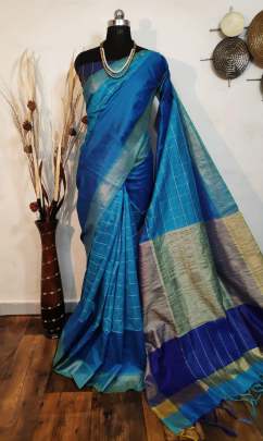 Banglori Raw Silk Royal Blue