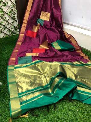 Banglori Raw Silk Saree With Rich Golden Zari saree