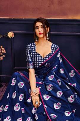 Bhagyashree Navy Blue