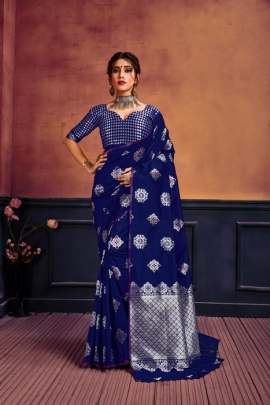 Bhagyashree Navy Blue