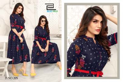 Blue Hills Walkway Vol 2 Kurti Wholesale Catalog 10 Pcs