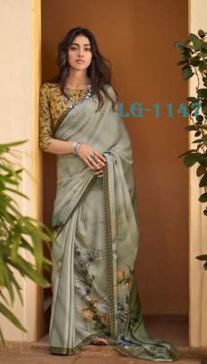 CINON SILK WITH PRINT PISTA COLOR 