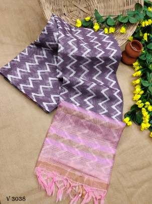 Chanderi Cotton Wine color saree Saree By Aaradhna