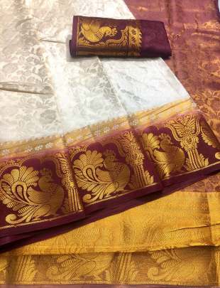Chit Pallu White Color