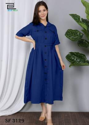 Cotton Kurtis In Blue Color By Blue Hills