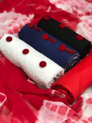 DESIGNER CHIKEN COTTON RED COLOR