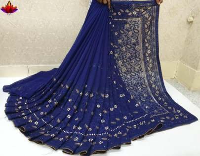 Designer Gorgette Party Wear Saree
