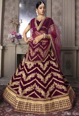 Designer Wedding Lehenga With  Zari Work & Codding Dori Work 