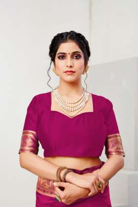 Deveshi Lichi Cotton Pink Color Saree