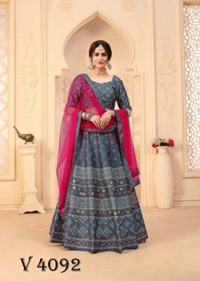 FLORAL VOL  2 Bridal Lehengha Choli In Grey Color By SHUBHKALA