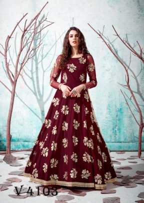 FLORY VOL 13 Anarkali Long Gown In Maroon Color By SHUBHKALA