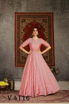 FLORY VOL 15 Anarkali Long Gown In Pink Color By SHUBHKALA