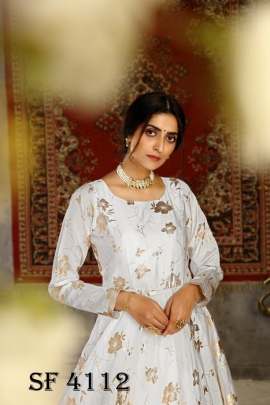 FLORY VOL 15 Anarkali Long Gown In White Color By SHUBHKALA