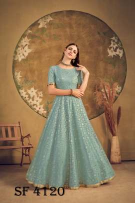 FLORY VOL 16 Anarkali Long Gown In Pista Green Color By SHUBHKALA